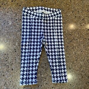 Janie and Jack Navy and White Houndstooth Leggings